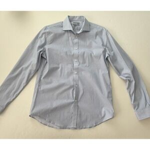 Michael Kors Patterned  SLIM FIT Dress Shirt Size 16 31/35 LARGE Long Sleeve